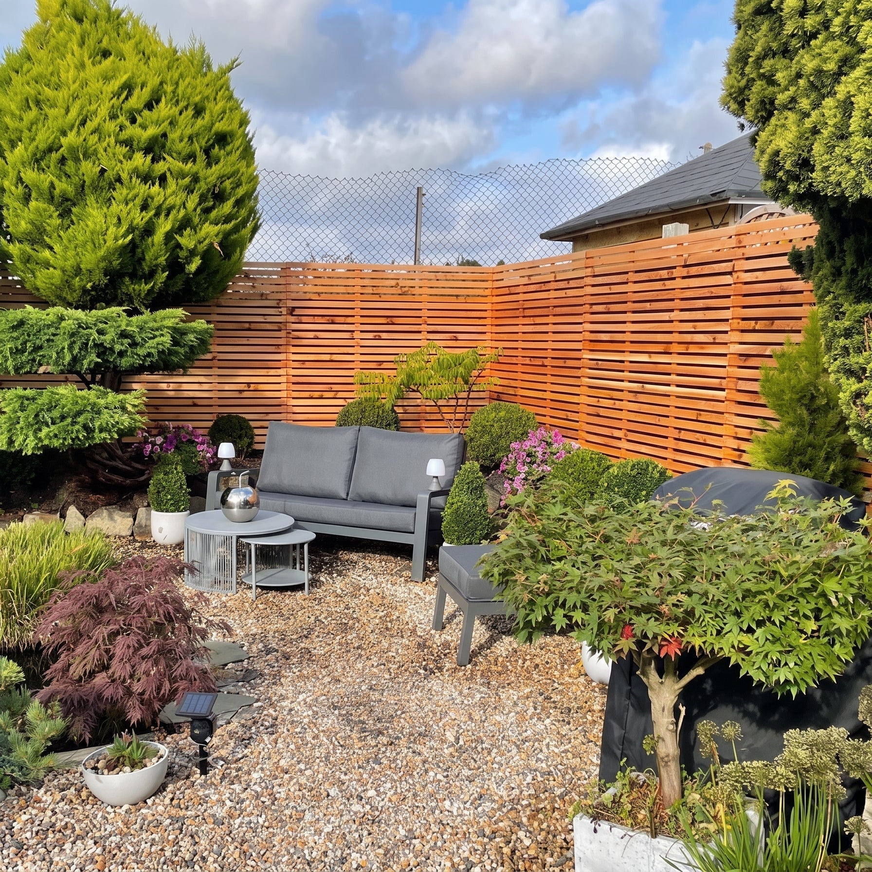 Larch Slatted Fence Panels (Horizontal)