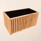 Premium Larch Vertical Slatted Panel Planter