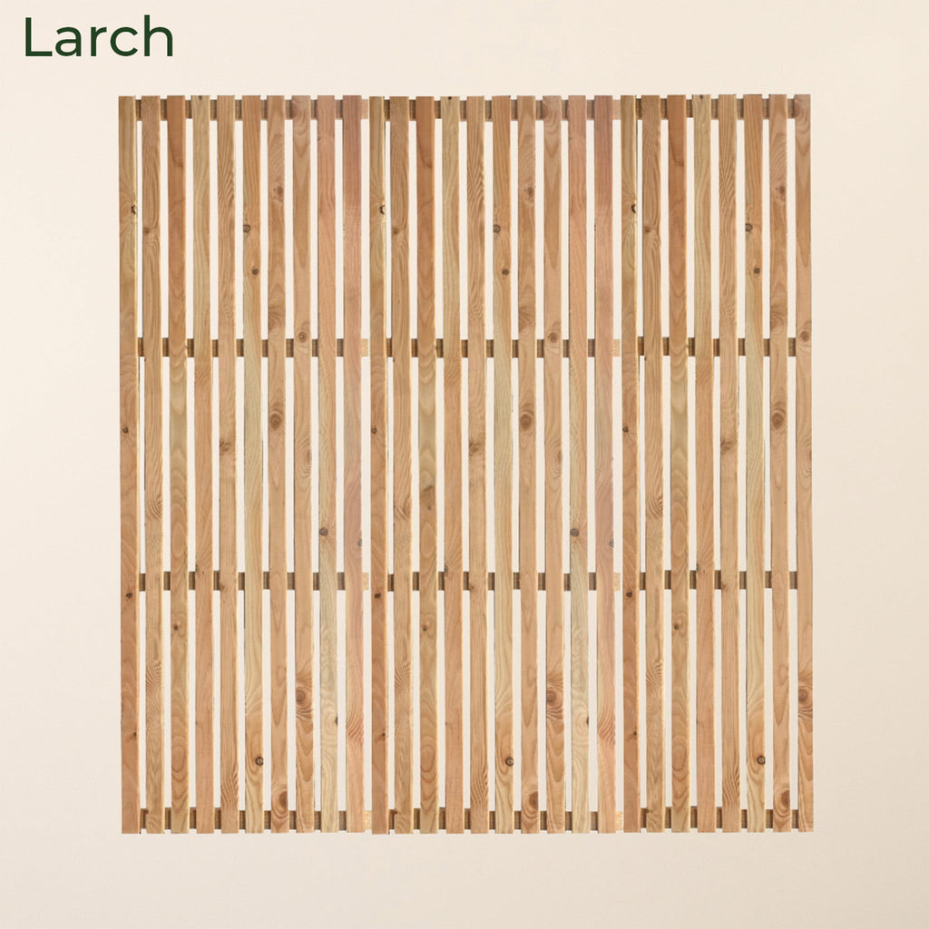 Cedar / Larch Slatted Fence Panels (Vertical)