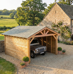 Slate Roof Larch Car Port