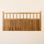 Cottage Scandinavian Redwood Mortise & Tenon 3/4 Split Driveway Gate Pair