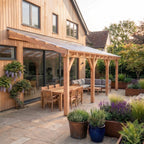 Ruby Lean-To Corrugated Clear Roof Planed British Larch Gazebo