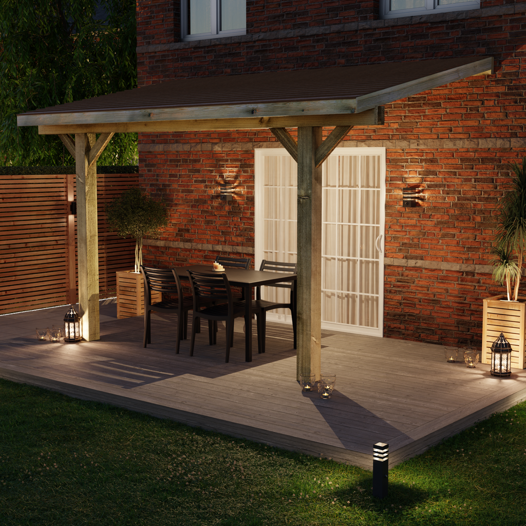 Ruby Lean-To Cedar Featheredge Roof Gazebo