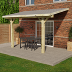 Ruby Lean-To Katepal Grey Shingle Roof Gazebo