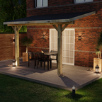 Ruby Lean-To Katepal Black Shingle Roof Gazebo