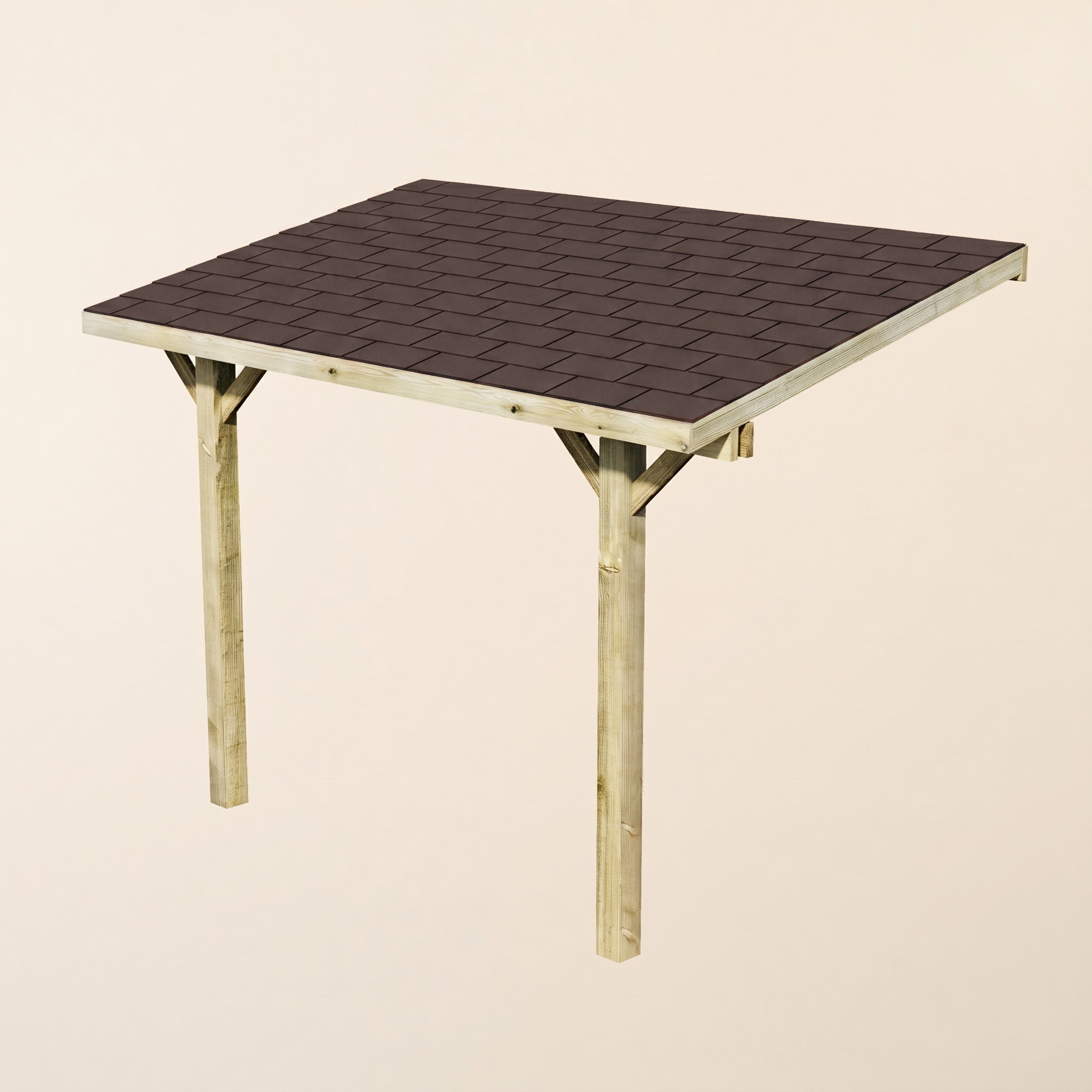 Ruby Lean-To Katepal Black Shingle Roof Gazebo