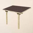 Lean-To Katepal Black Shingle Roof Wooden Gazebo
