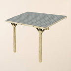 Lean-To Katepal Grey Shingle Roof Wooden Gazebo