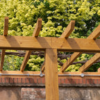 Lean-To Open Roof Planed British Cedar Pergola