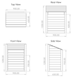 Timber Featheredge Log Store (Fully Assembled)