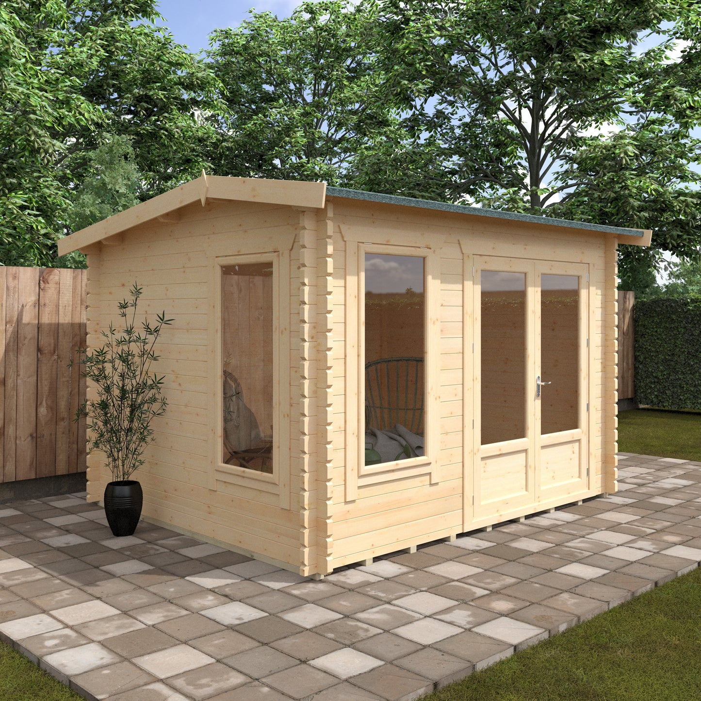 Longleat 44mm Log Cabin