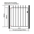 Mousehole Steel Flat Top Garden Gate