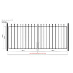 Mousehole Steel Flat Top Driveway Gate