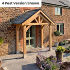Apex Slate Roof Oak Full Height Porch (2 Posts)