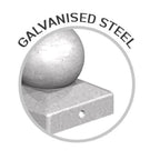 100mm Galvanised Metal Ball Post Caps