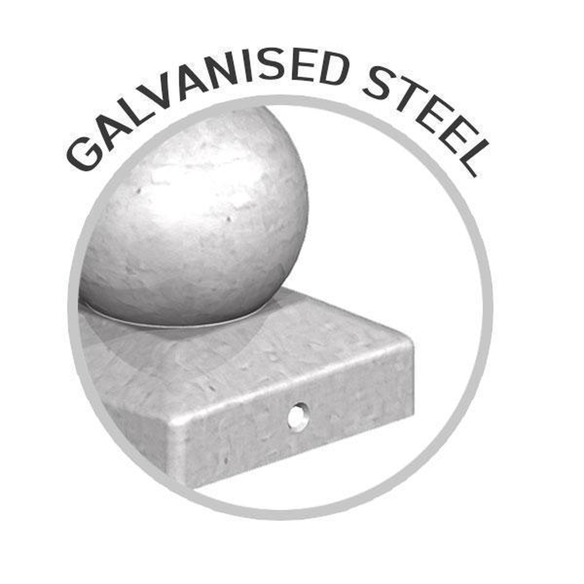 100mm Galvanised Metal Ball Post Caps