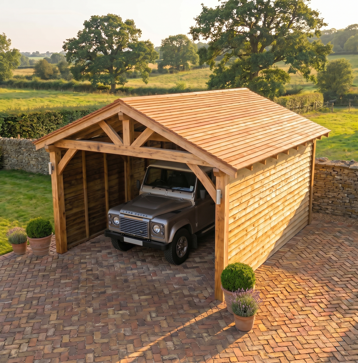 Oak Car Port - Multiple Roofing Options - Bespoke Available