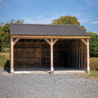 Corrugated Roof Oak Car Port