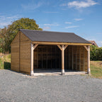 Corrugated Roof Oak Car Port