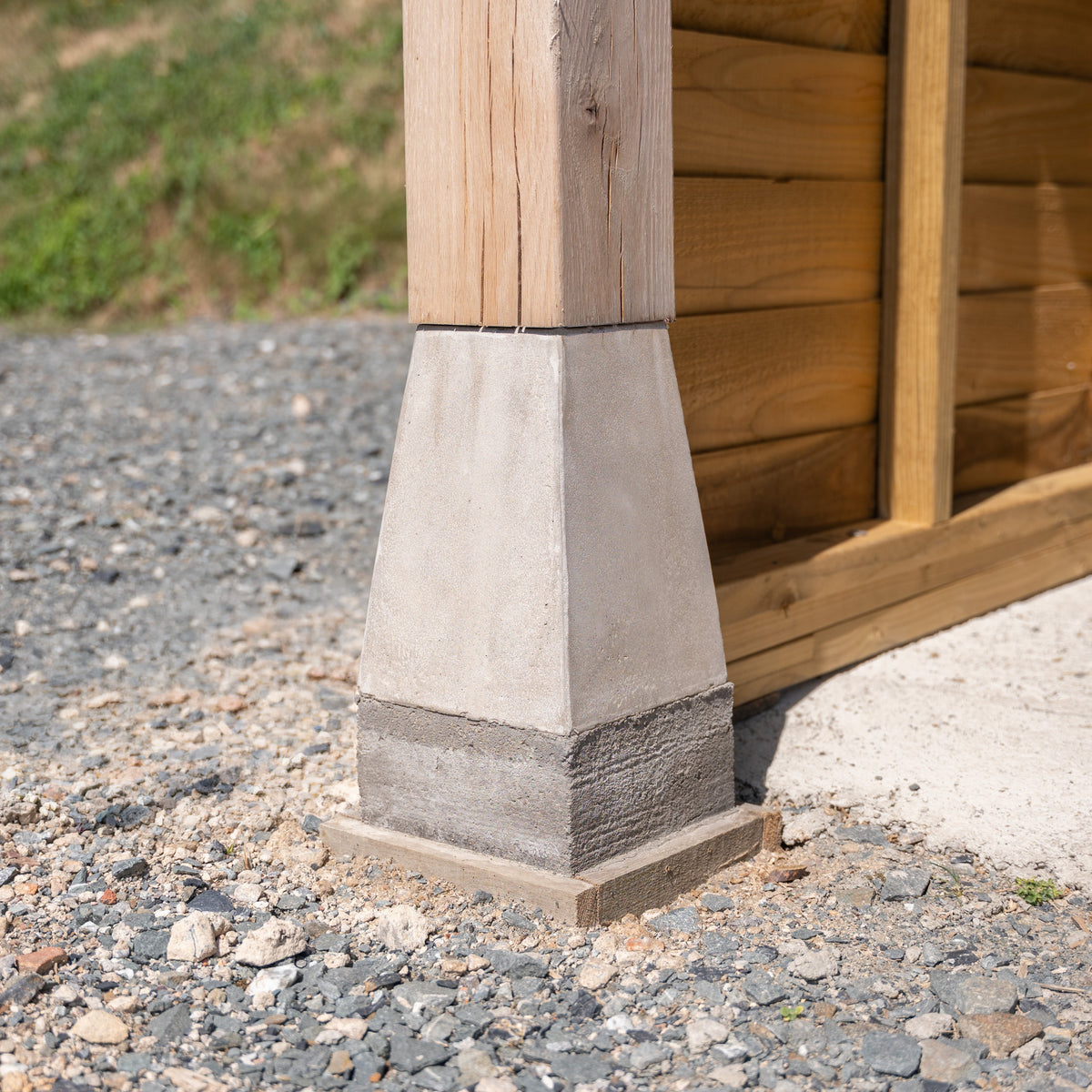 Corrugated Roof Oak Car Port