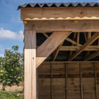 Corrugated Roof Oak Car Port