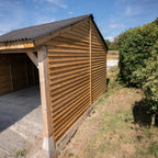 Corrugated Roof Oak Car Port
