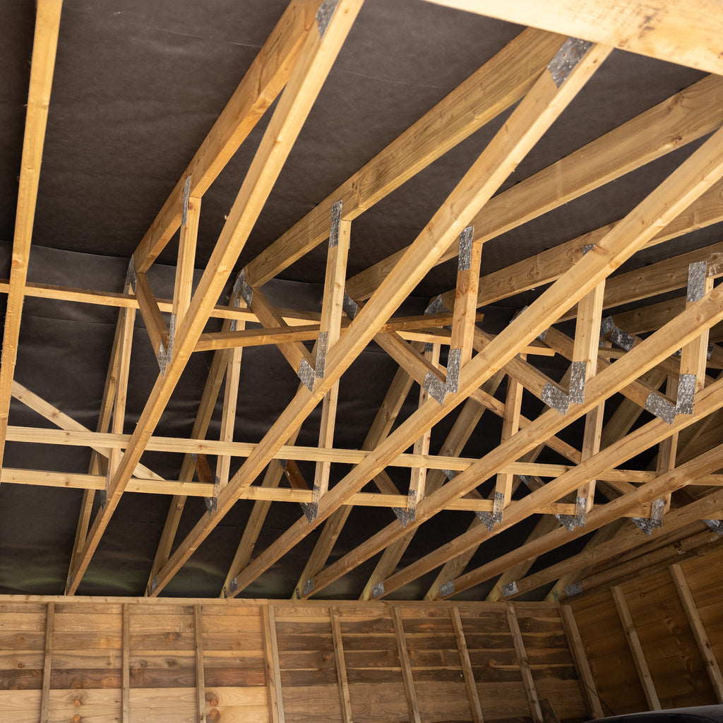 Corrugated Roof Oak Car Port