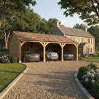 Cedar Shingle Roof Oak Car Port