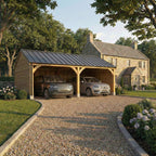 Standing Seam Roof Oak Car Port