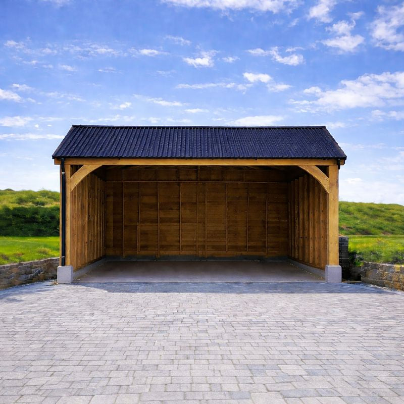 Oak Car Port - Multiple Roofing Options - Bespoke Available