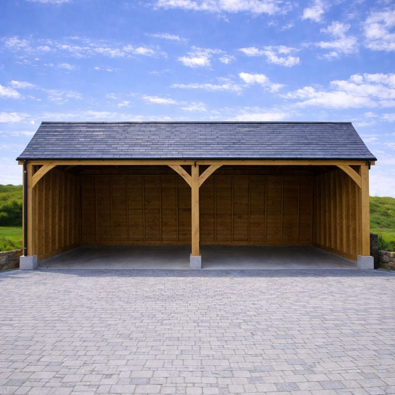 Oak Car Port - Multiple Roofing Options - Bespoke Available