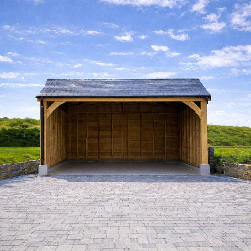 Oak Car Port - Multiple Roofing Options - Bespoke Available