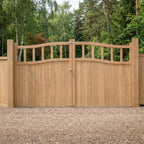 Swan Neck Cottage Oak Mortise & Tenon Driveway Gate