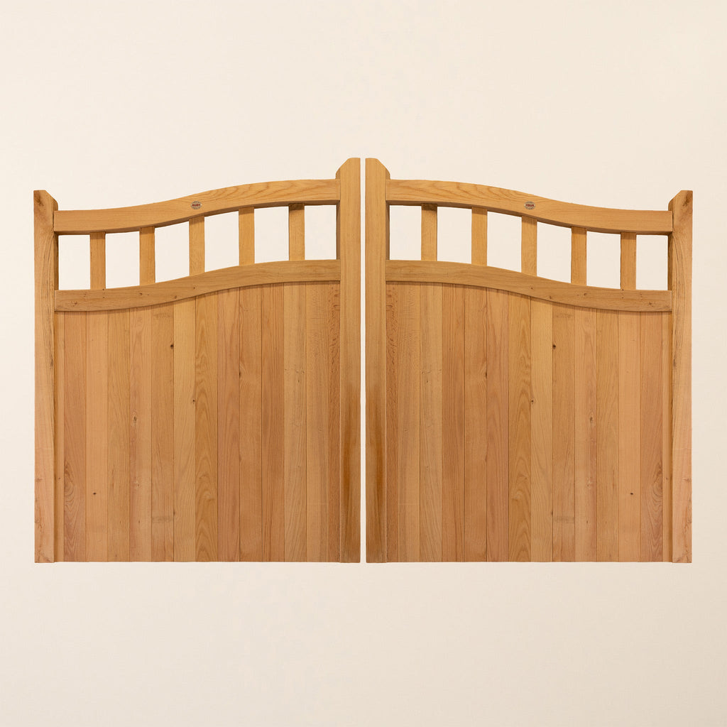Swan Neck Cottage Oak Mortise & Tenon Driveway Gate