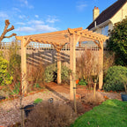 Flat & Open Roof Oak Hardwood Pergola