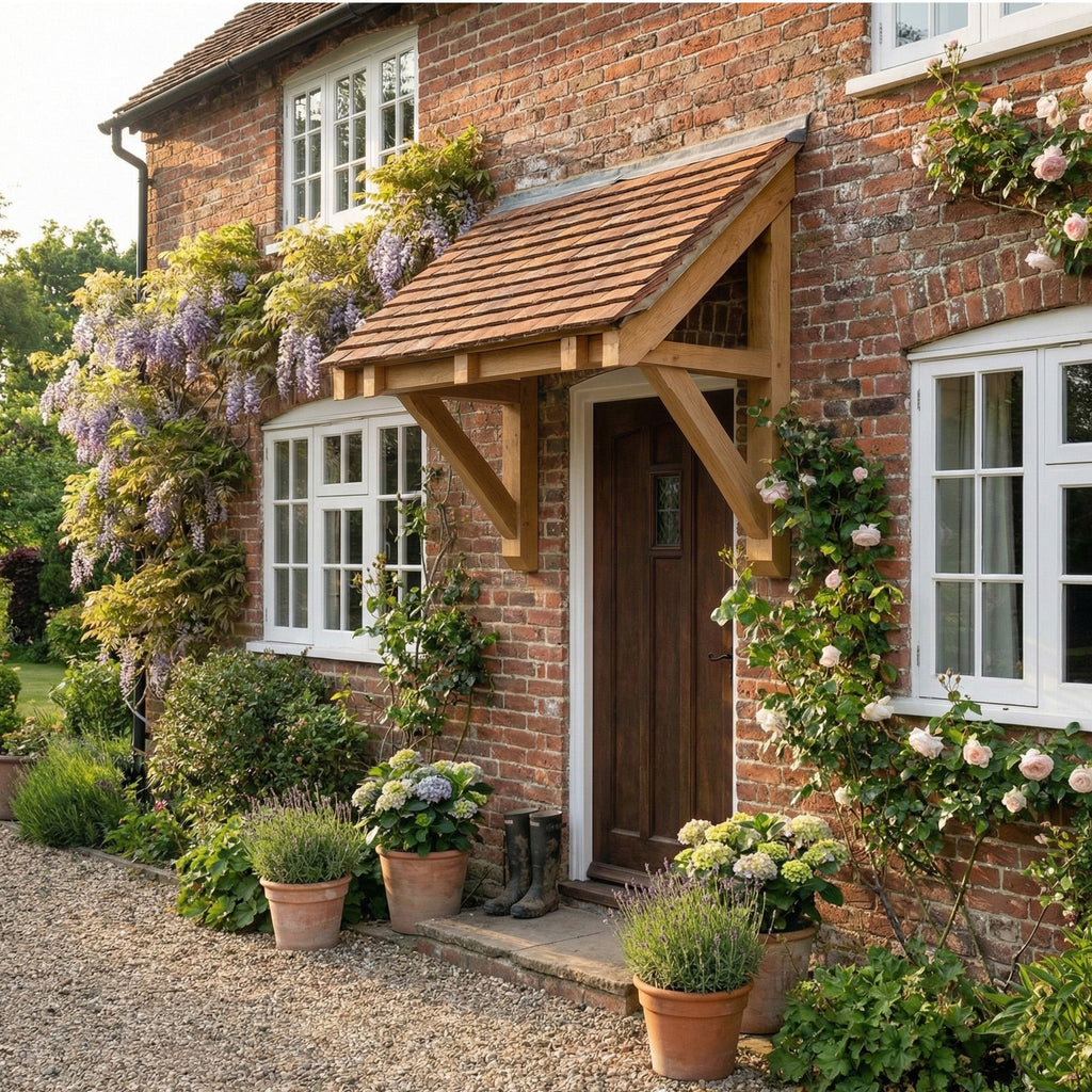 Pent Cedar Featheredge Roof Oak Porch Canopy