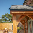 Apex Slate Roof Oak Full Height Porch (4 Posts)
