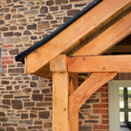 Apex Slate Roof Oak Full Height Porch (4 Posts)