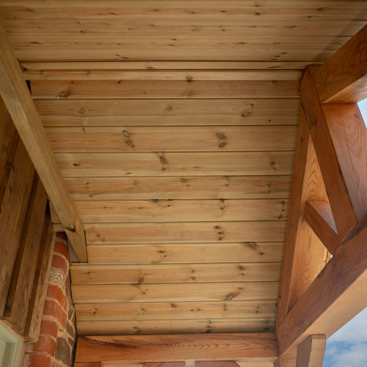Apex Slate Roof Oak Full Height Porch (4 Posts)