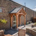 Apex Slate Roof Oak Full Height Porch (4 Posts)