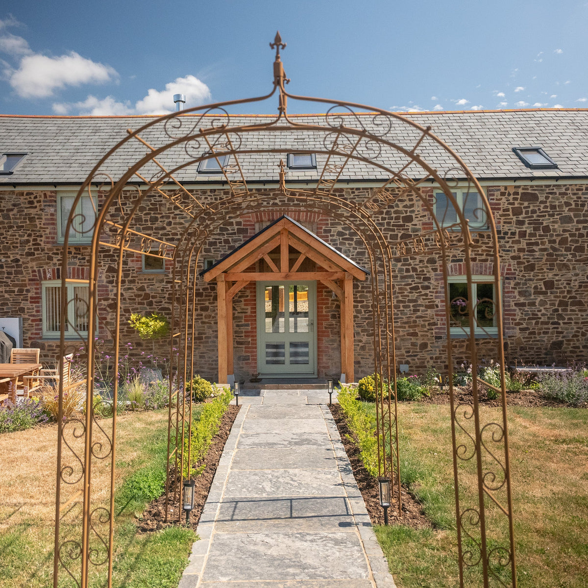 Apex Slate Roof Oak Full Height Porch (4 Posts)