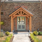 Apex Slate Roof Oak Full Height Porch (4 Posts)