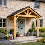 Apex Slate Roof Oak Full Height Porch (2 Posts)