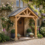 Apex Slate Roof Oak Full Height Porch (2 Posts)