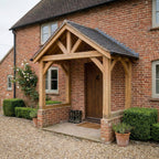 Apex Slate Roof Oak Full Height Porch (4 Posts)