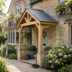 Apex Slate Roof Oak Full Height Porch (2 Posts)