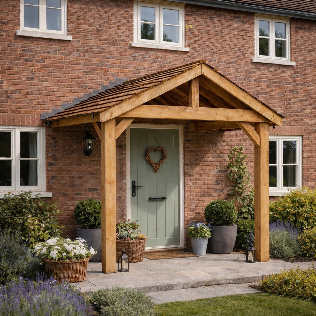 Apex Featheredge Roof Full Height Pressure-Treated Porch (2 Posts)