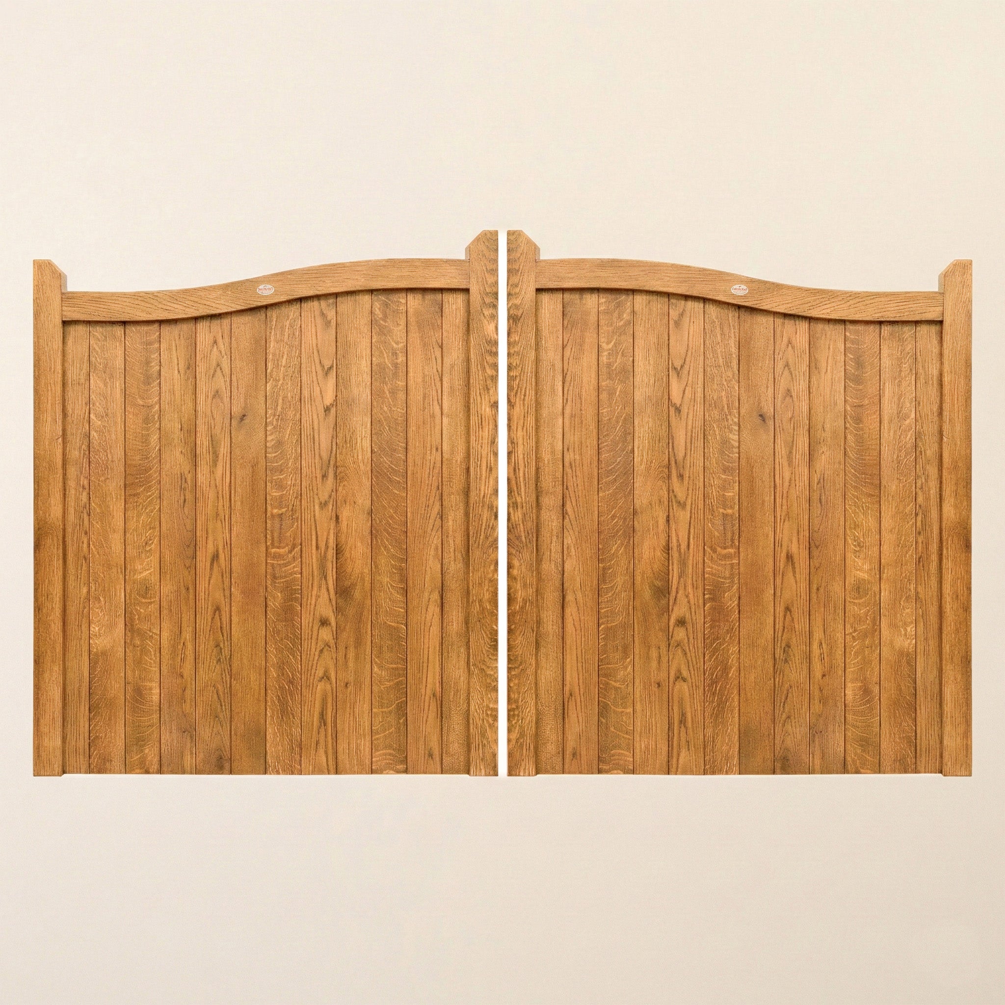 Swan Neck Scandinavian Redwood Sliding Driveway Gate
