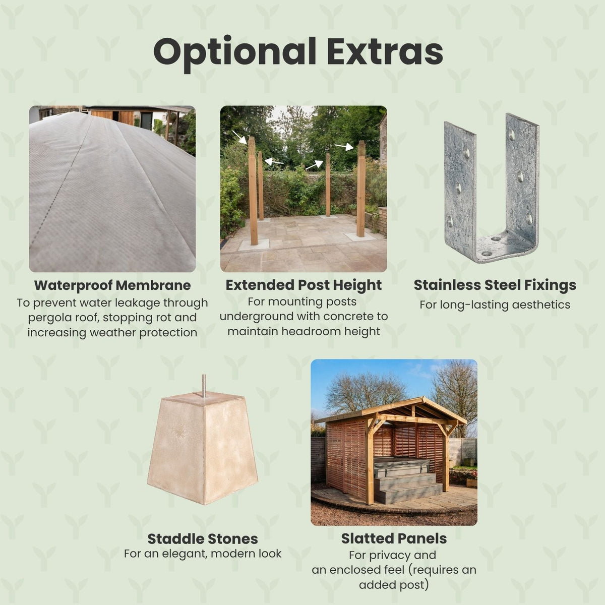 Lean-To Cedar Featheredge Roof Oak Hardwood Gazebo