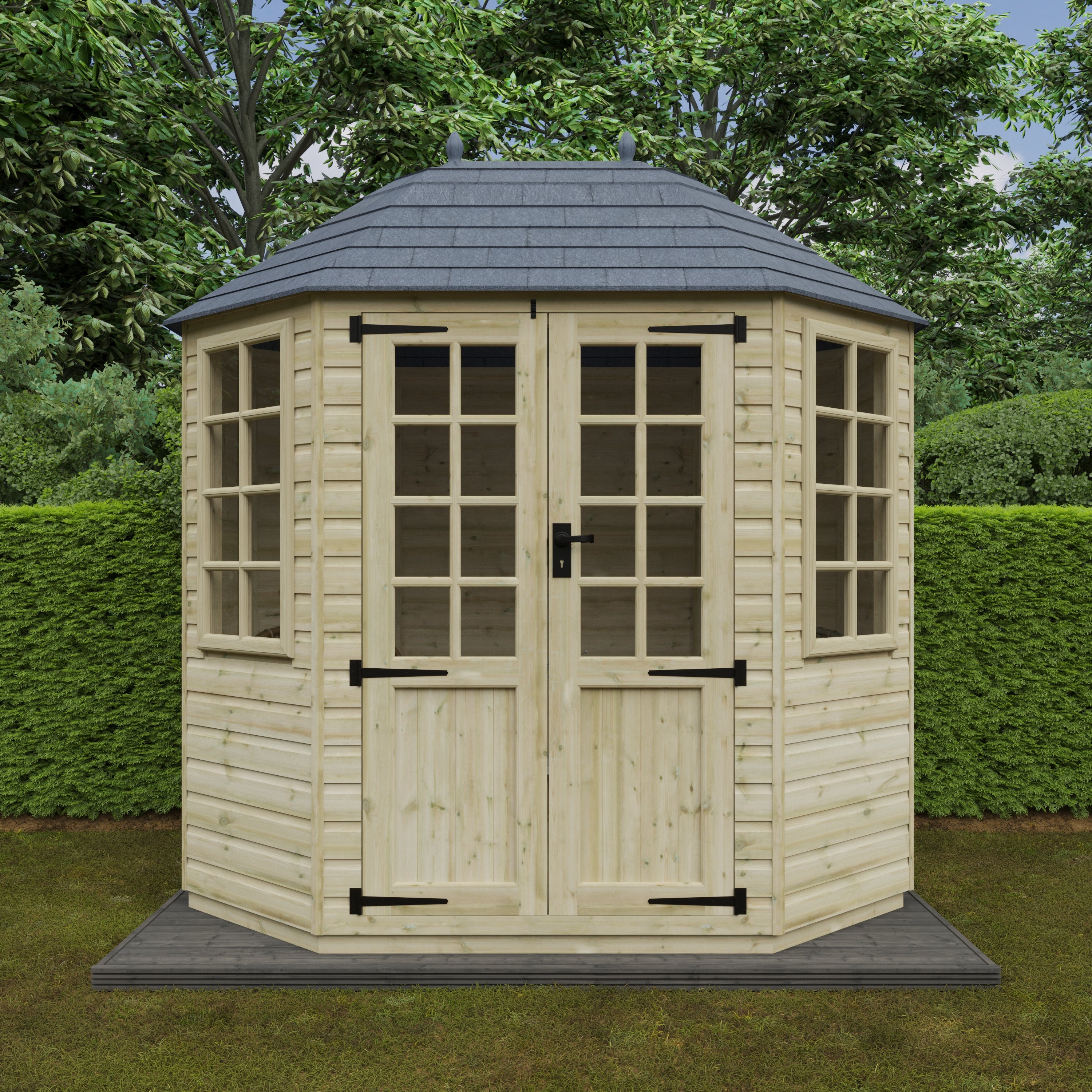 Tanalised Octagonal Summerhouse - Charming & Durable Garden retreat ...